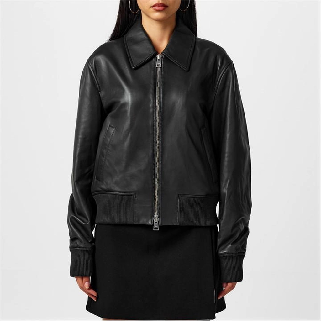 AMI Paris Leather Jacket - Green